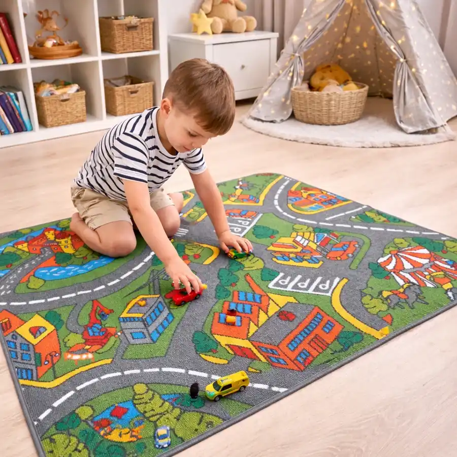Alfombras Alfombra infantil City Car Rally 140x200
