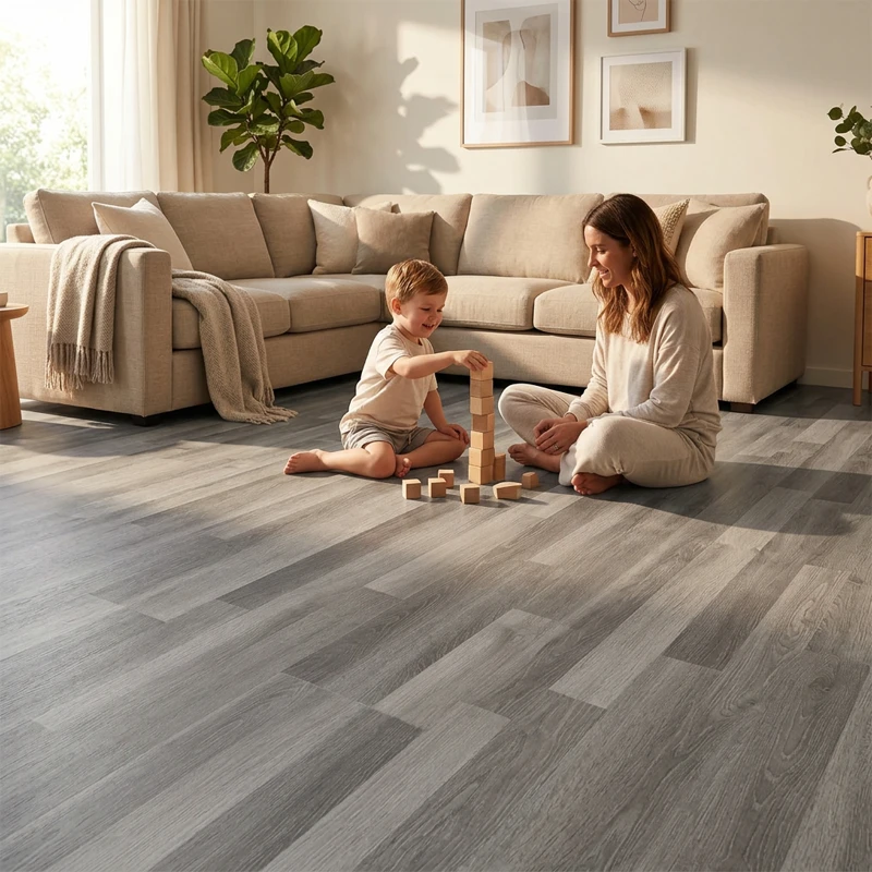 Suelos Vinilo en Rollo Gris <br> Bobina 50m² Suelos Vinilo en Rollo Gris <br> Bobina 50m²