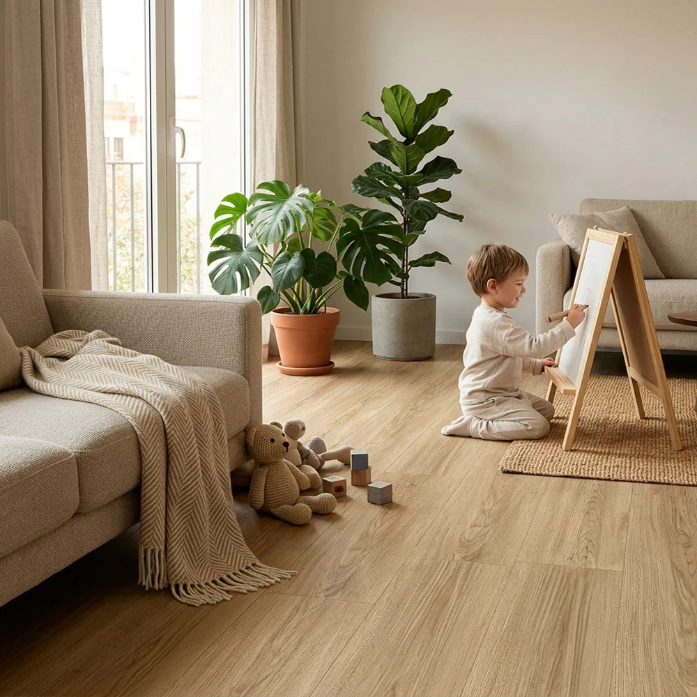 Vinílicos Heterogéneo Suelo de Vinílico Autoadhesivo PVC Roble Clásico Dorado 5m²