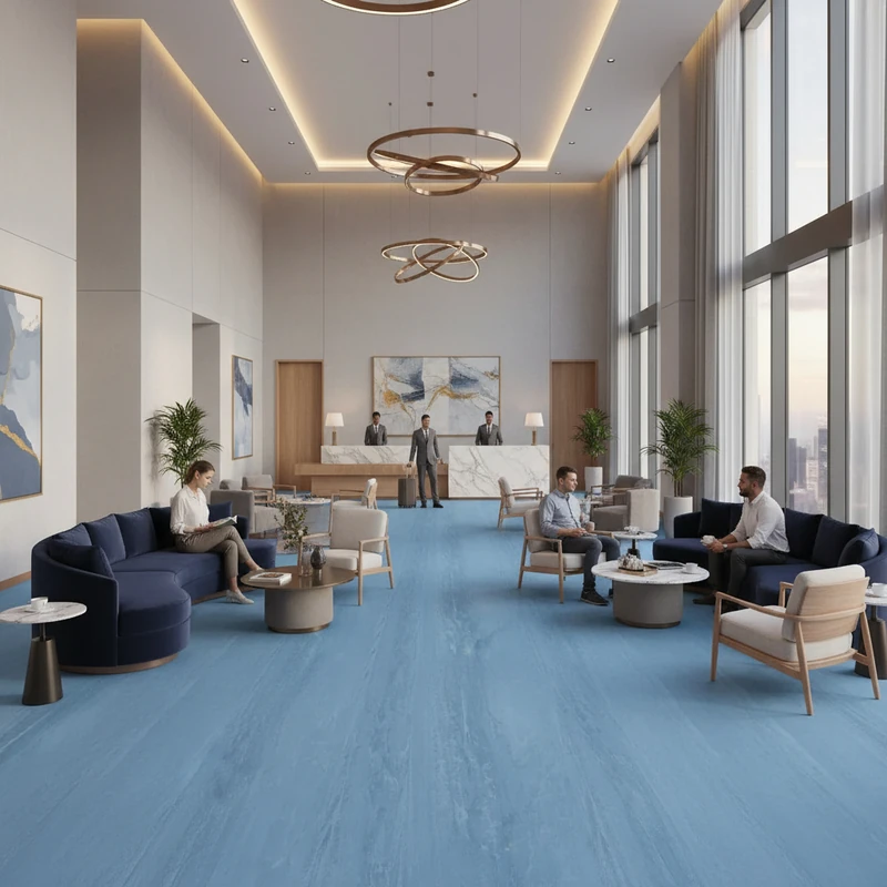 Vinílicos Homogéneo Suelo Vinílico Azul Lagos 7350