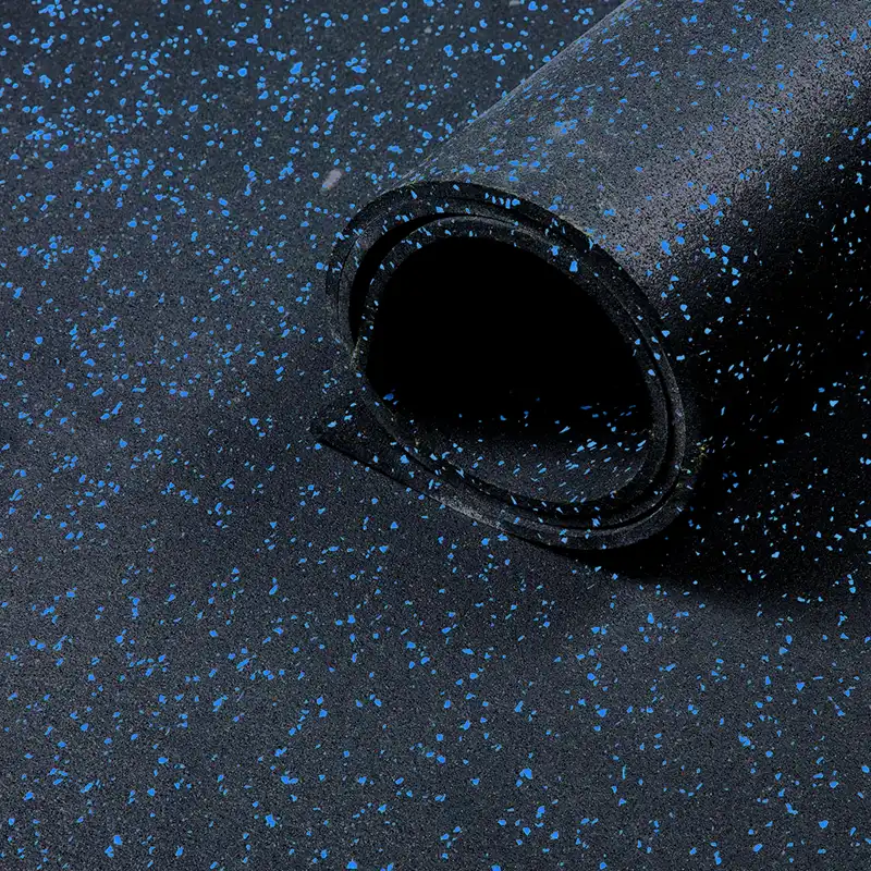 Caucho Macizo ROLLO DE CAUCHO 1,25X10m | 4mm | Negro/Azul | Alta Densidad