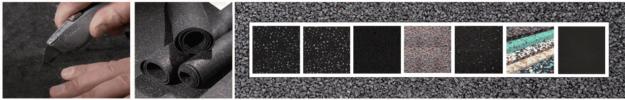 Suelos de Caucho en rollo o a medida