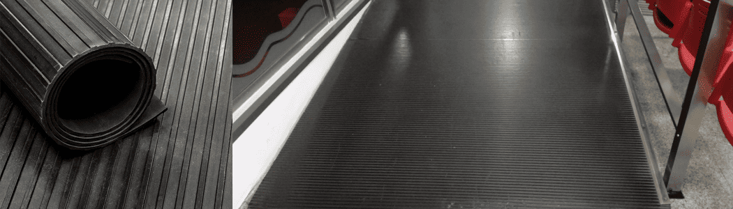 Suelos de goma abotonados color negro Suelos de goma abotonados