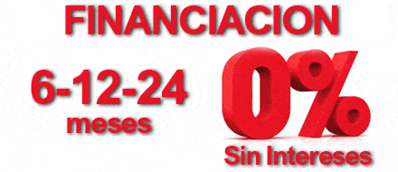 Financiación Sin INTERESES Financiamos a 6, 12 y 24 meses SIN INTERESES